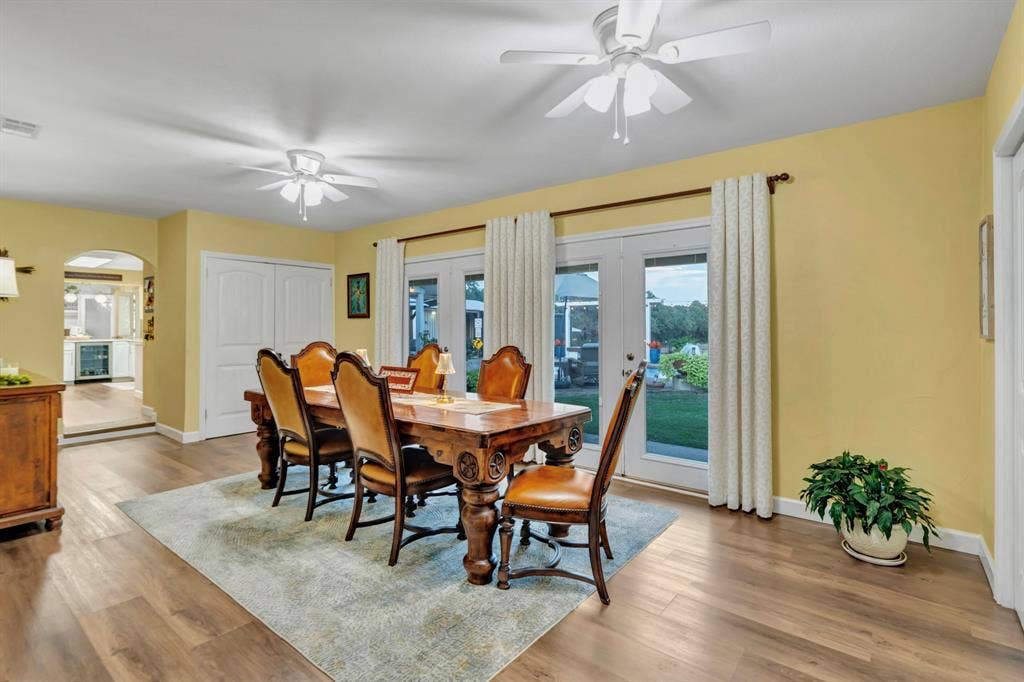 6155 Stephenson Levy Road, Fort Worth, TX 76140 Large dining room with french doors that open up to the back yard -