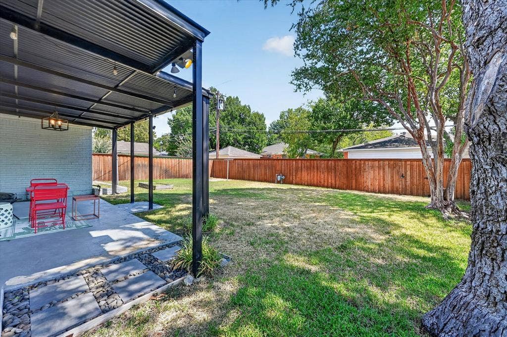 11214 Sinclair Avenue, Dallas, TX 75218 Covered back patio that overlooks the yard