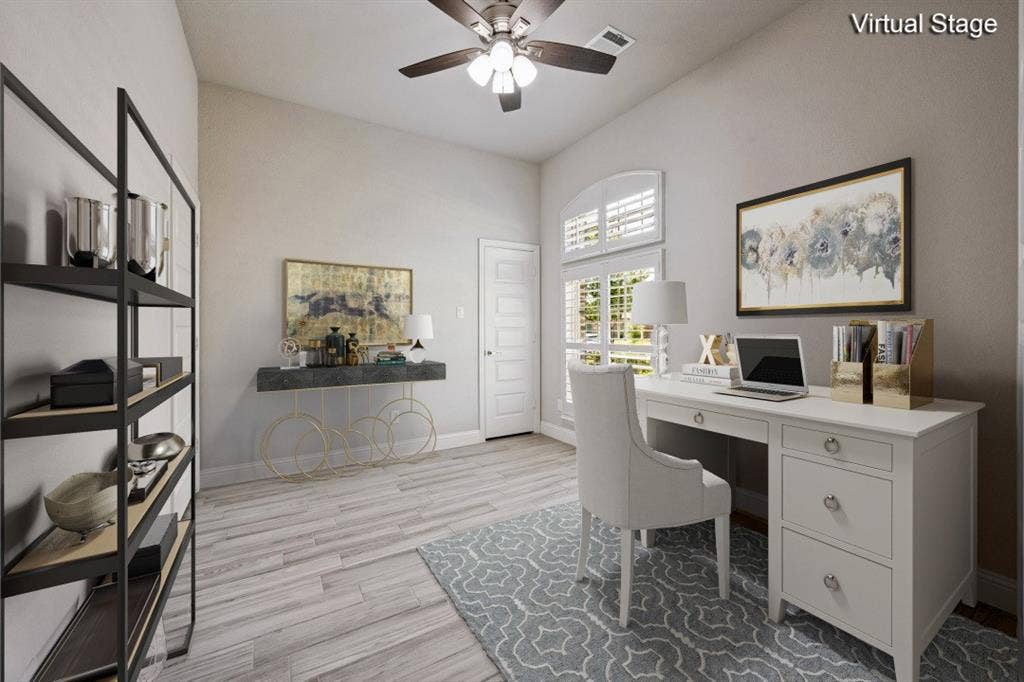 6001 Allison Drive, Midlothian, TX 76065 Virtually staged office.