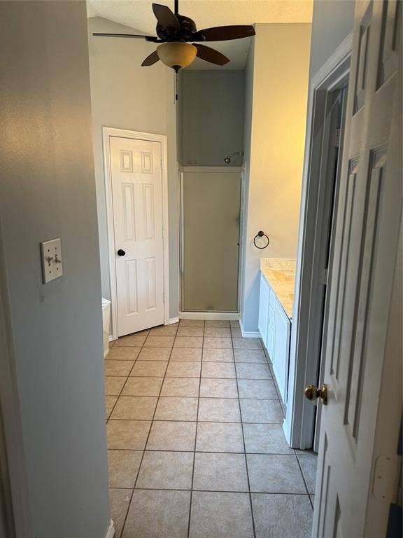 1025 Boardwalk Street, Midlothian, TX 76065 Bathroom with tile floors and ceiling fan