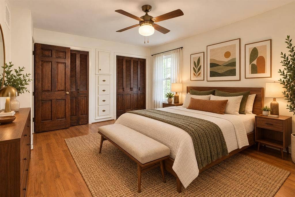Spacious Main BedroomVirtually Staged
