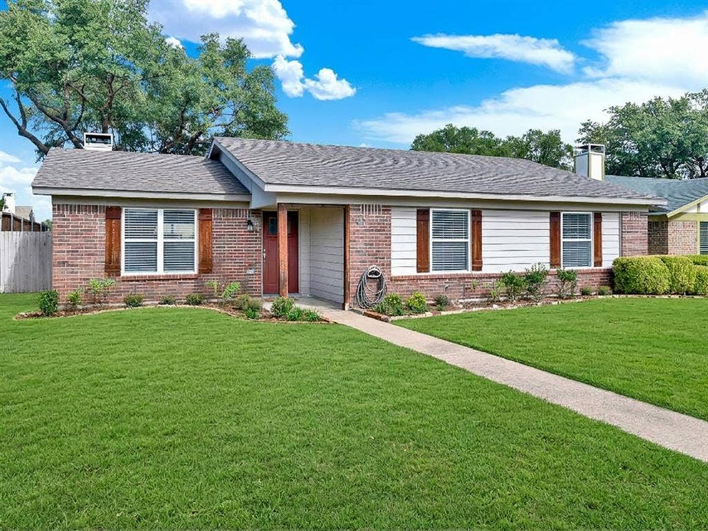 Side view of the front of home