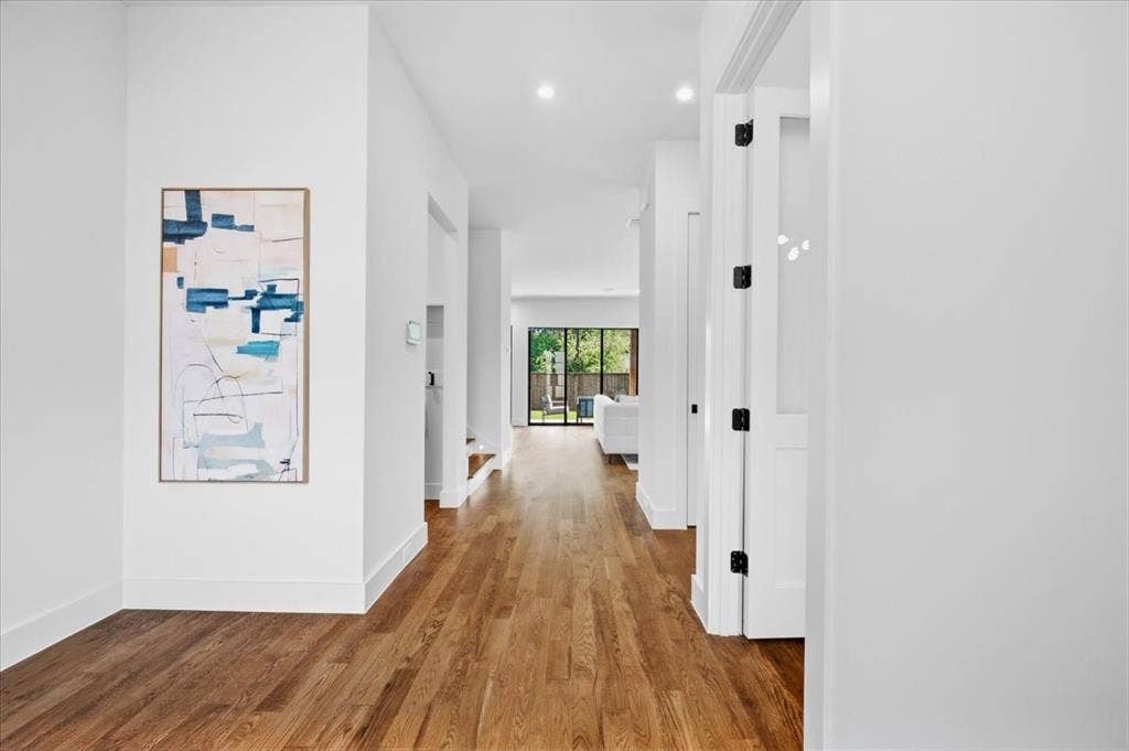 4320 Concho Street, Dallas, TX 75206 Hardwood flooring throughout, recessed lighting, and white walls