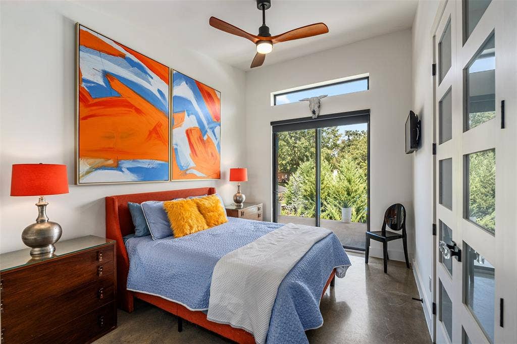 105 Azalea Court, Trinidad, TX 75163 Bedroom 3 with lake and pool views, sliding glass to your outside paradise.