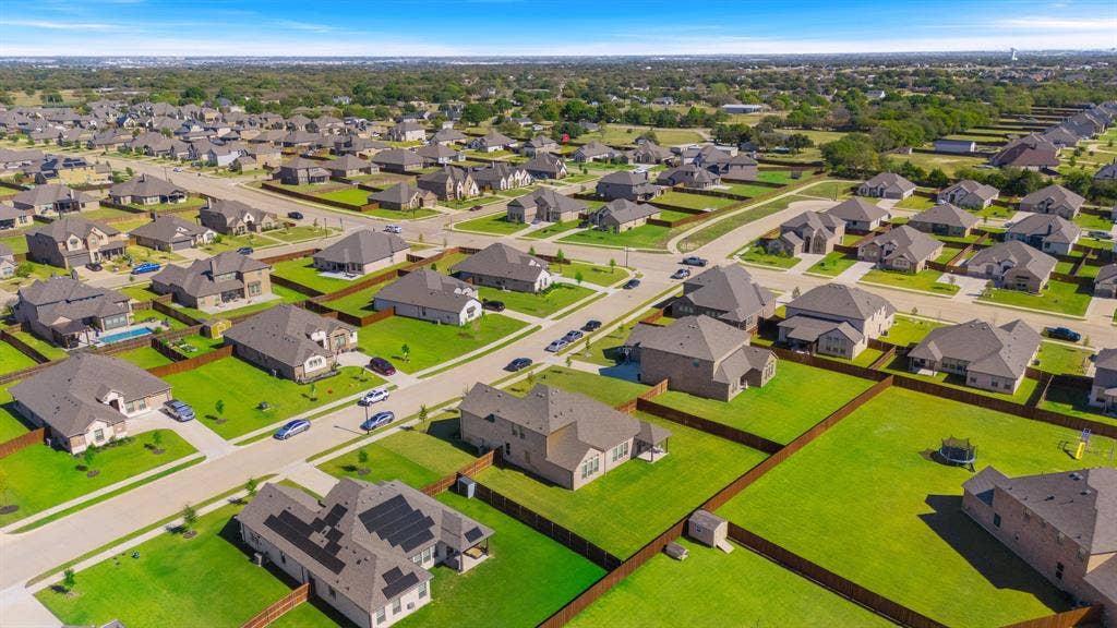 Aerial perspective of house