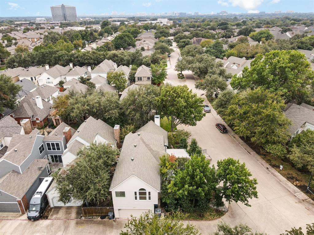 17732 Windflower Way, Dallas, TX 75252 Drone / aerial view