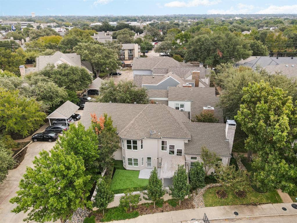 17732 Windflower Way, Dallas, TX 75252 Drone / aerial view