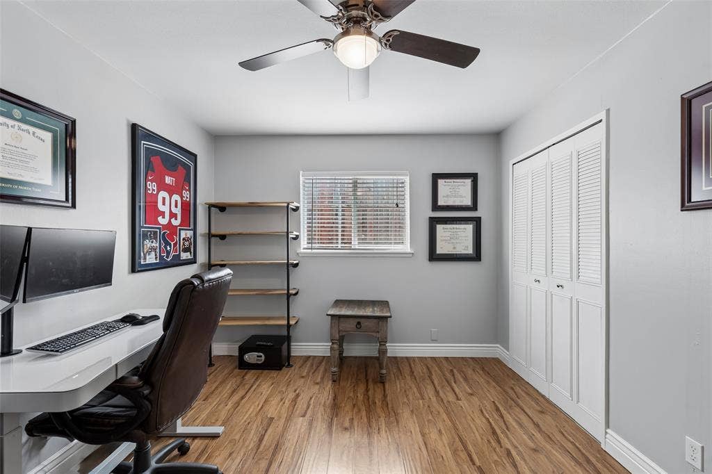 4021 Overdowns Drive, Plano, TX 75023 A full window keeps the home office bright without losing wall space.