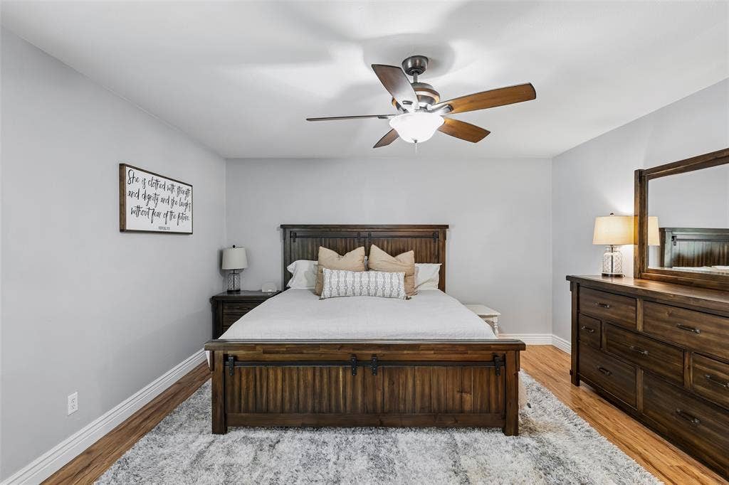 4021 Overdowns Drive, Plano, TX 75023 Big enough for a king bed and a full dresser wall, with a private bath just through the door.
