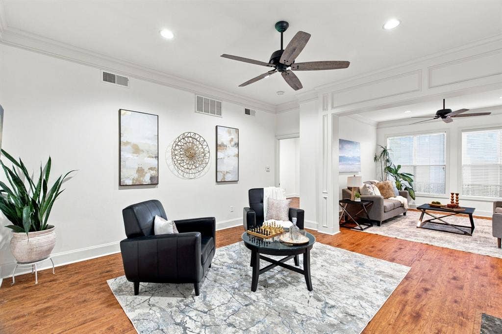3303 Blackburn Street, #306, Dallas, TX 75204 Den overlooking living room.