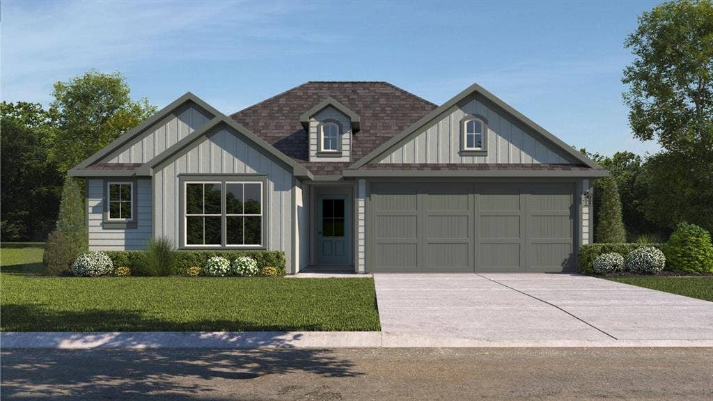 1972 Freeman Street, Tyler, TX 75704 Contemporary exterior with board and batten siding, gable rooflines, and a two-car garage