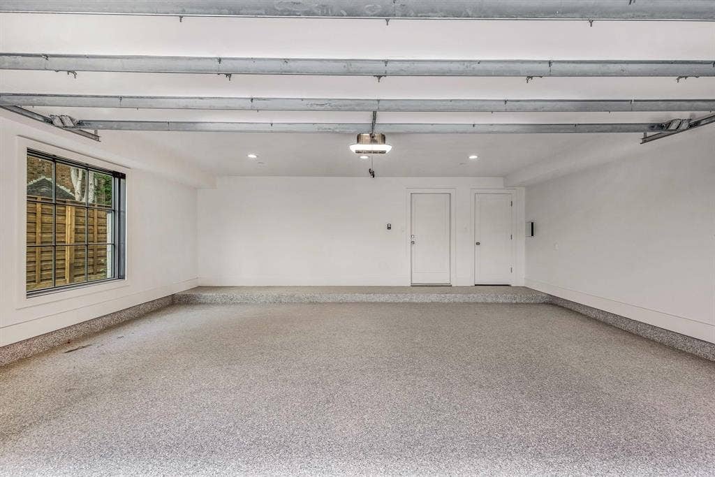 3428 Daniel Avenue, #5, University Park, TX 75205 2 car garage with epoxy flooring and electric car charging outlet