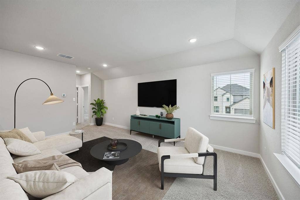 Game Room in the Stanley II home plan by Trophy Signature Homes – REPRESENTATIVE PHOTO