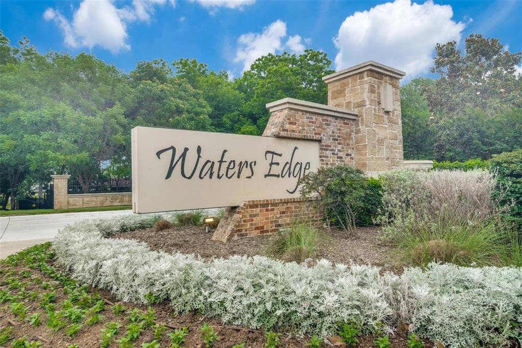 10002 Edgeway Circle, Rowlett, TX 75089 Gated entrance to Waters Edge Community