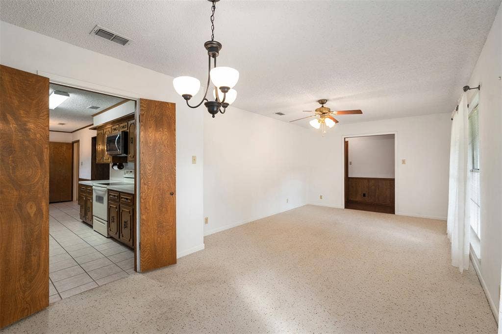 925 Bradley Drive, Athens, TX 75751 dining area with entry to kitchen
