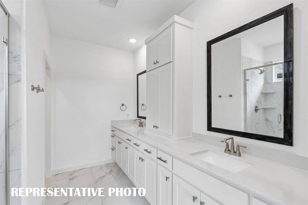 3601 Shepherd Way, McKinney, TX 75071 This luxurious owner's bath was designed for two! REPRESENTATIVE PHOTO