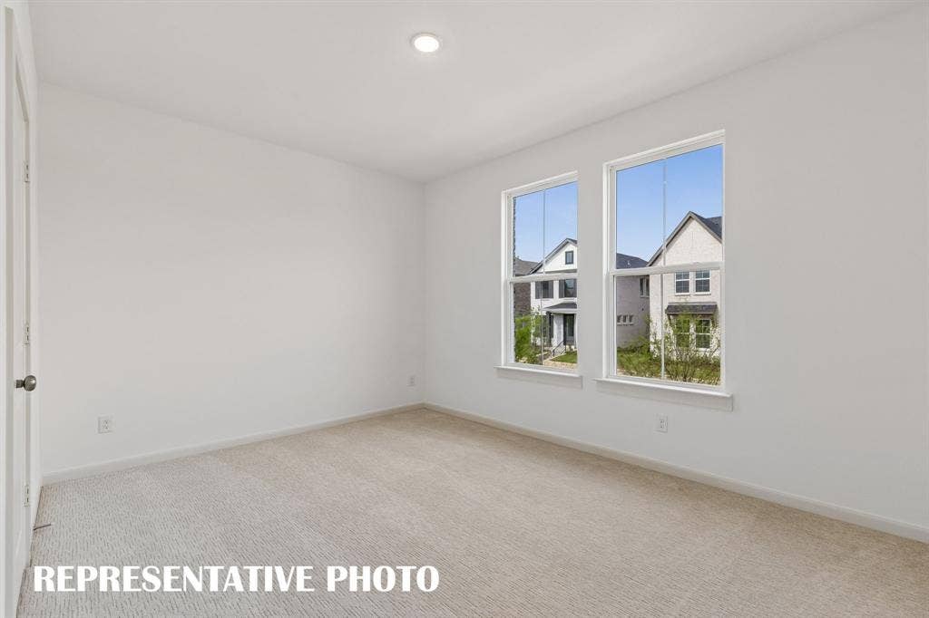3601 Shepherd Way, McKinney, TX 75071 You'll find nicely sized secondary bedrooms in our Louis plan. REPRESENTATIVE PHOTO