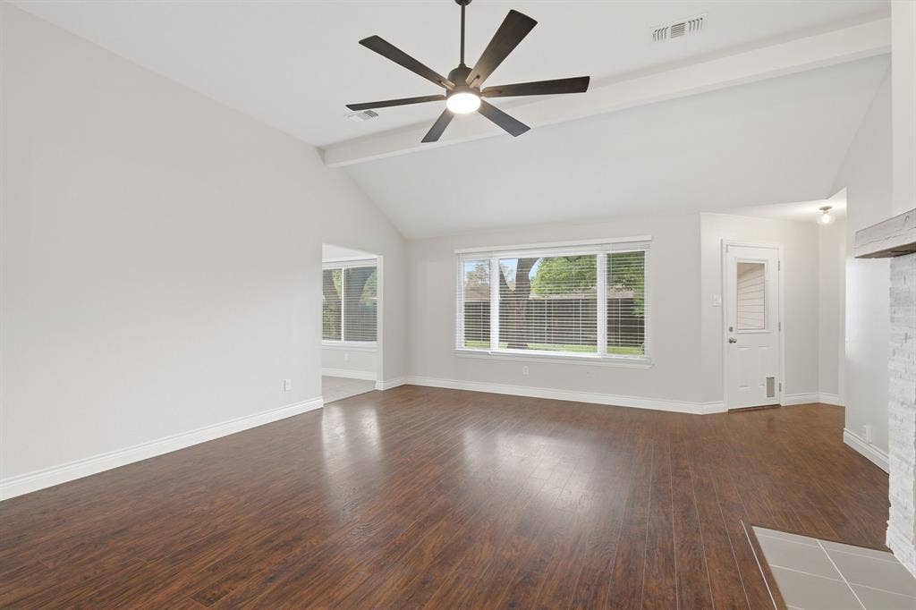 1309 Marigold Drive, Allen, TX 75002 Living room with views leading toward the breakfast area.