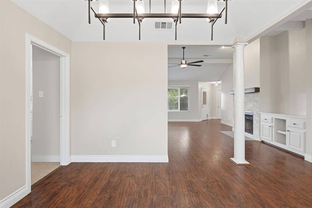 1309 Marigold Drive, Allen, TX 75002 Dining room with views leading toward the living room and to the left is the Kitchen.
