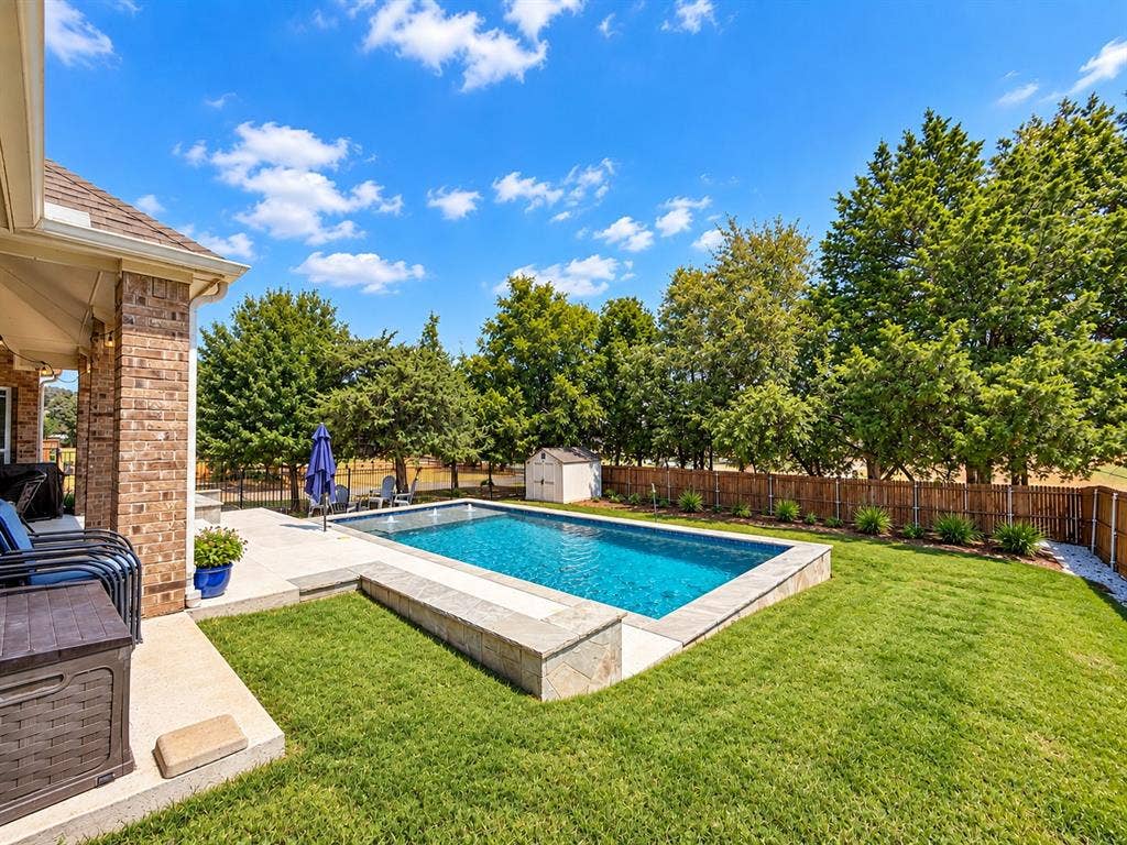 1400 Bonanza Lane, Corinth, TX 76208 Backyard - Pool and Patio
