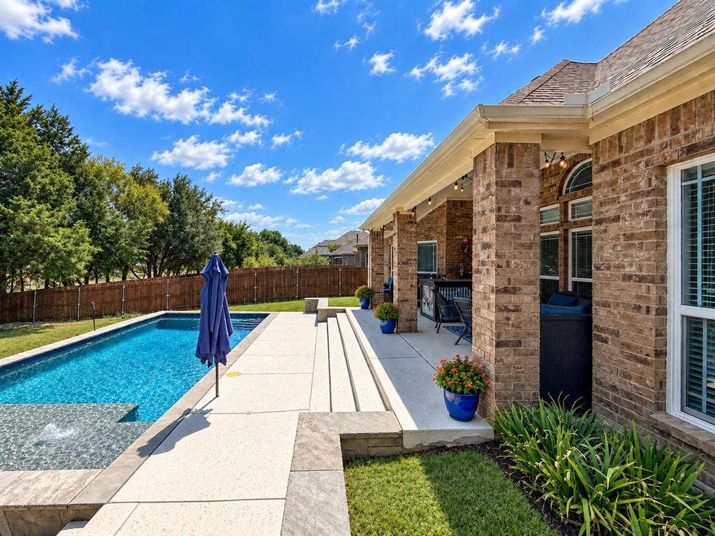 1400 Bonanza Lane, Corinth, TX 76208 Backyard - Pool and Patio