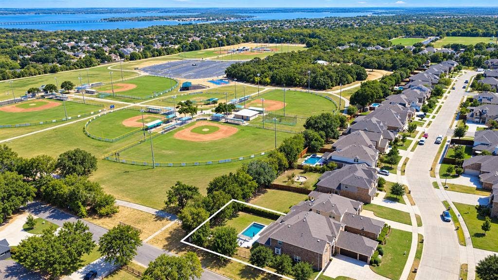 1400 Bonanza Lane, Corinth, TX 76208 Aerial View - Corinth Community Park and Lake Lewisville