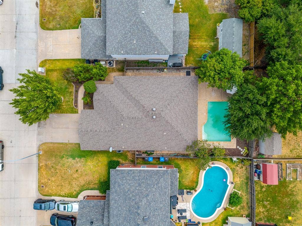 9825 Stoney Bridge Road, Fort Worth, TX 76108 Aerial view above home