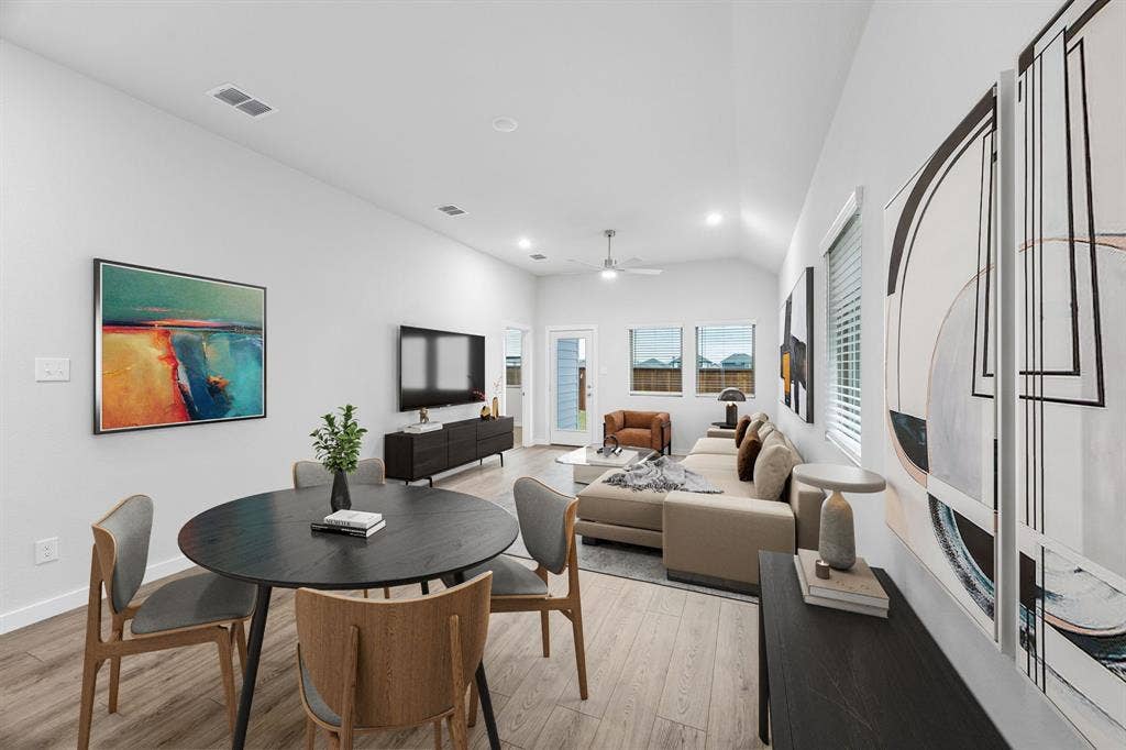 528 Green Gables Drive, Princeton, TX 75071 Living Room in the Cedar home plan by Trophy Signature Homes – REPRESENTATIVE PHOTO