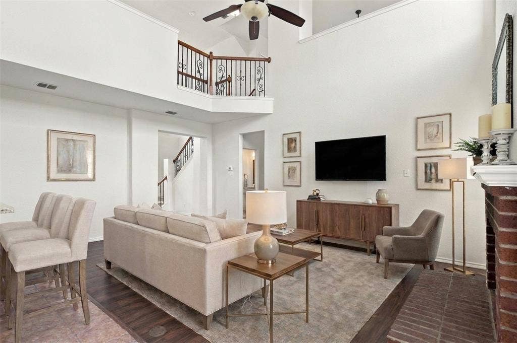 Virtually Staged Family Room