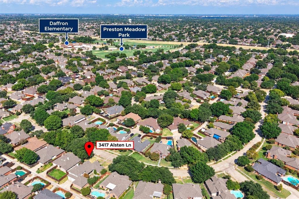 3417 Alsten Lane, Plano, TX 75093 Just a short walk to the park and Daffron Elementary.