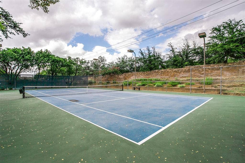 Full-size tennis court