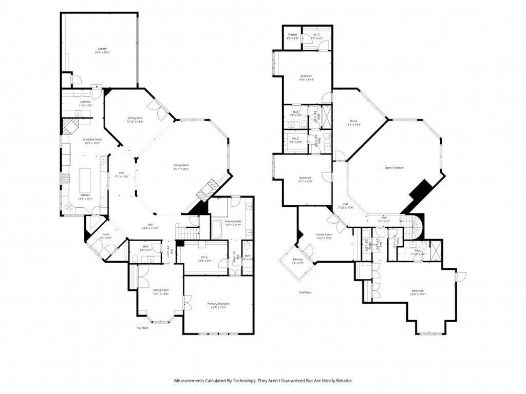 Floor plan of both stories