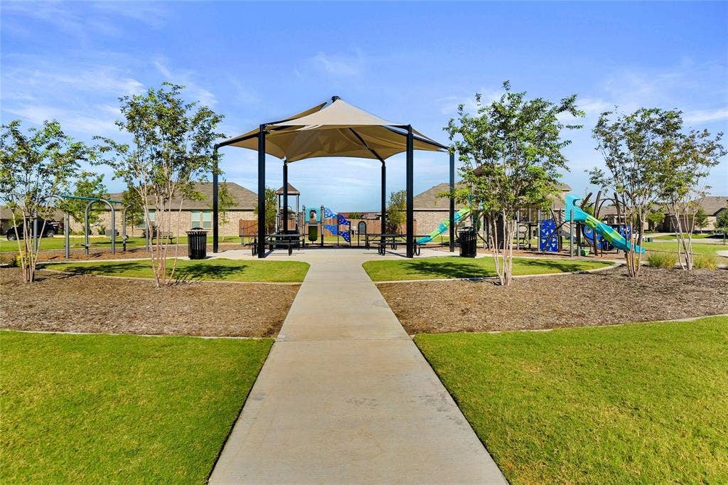 821 Shepperton Way, Fort Worth, TX 76247 View of playground with a yard