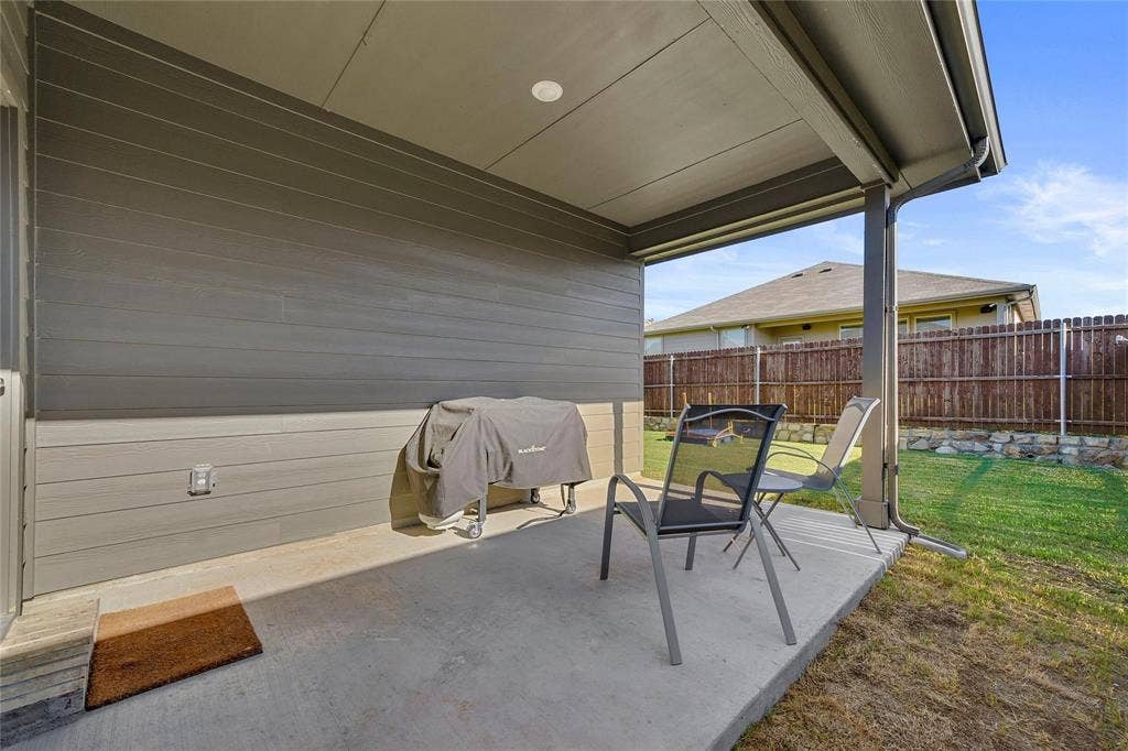 821 Shepperton Way, Fort Worth, TX 76247 View of patio with grilling area