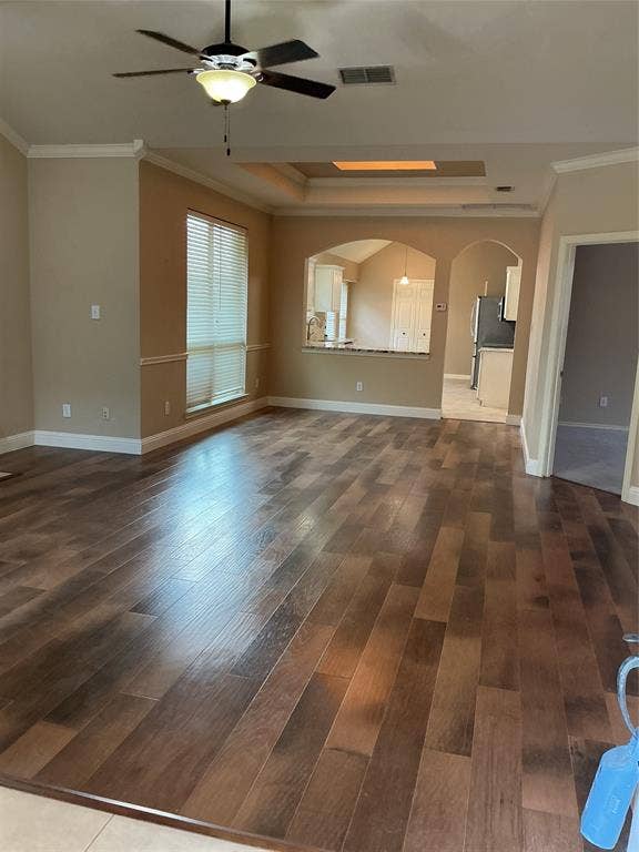 4005 Desert Mountain Drive, Plano, TX 75093 openand bright living a d dining room with wood flooring