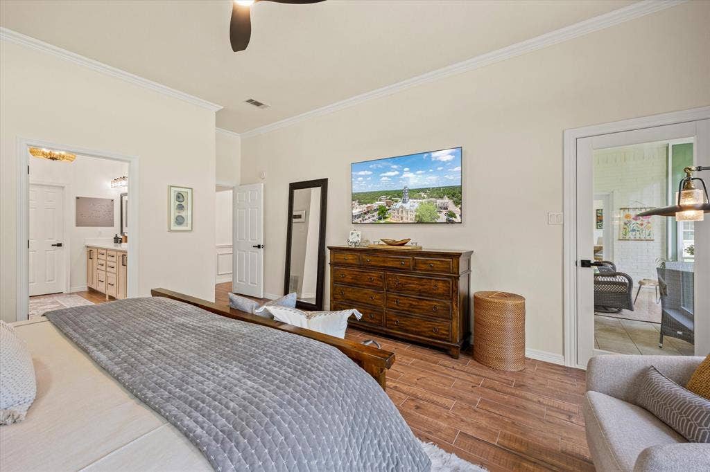 9604 Champions Drive, Granbury, TX 76049 Another View of the Primary Bedroom with Access to Sunroom