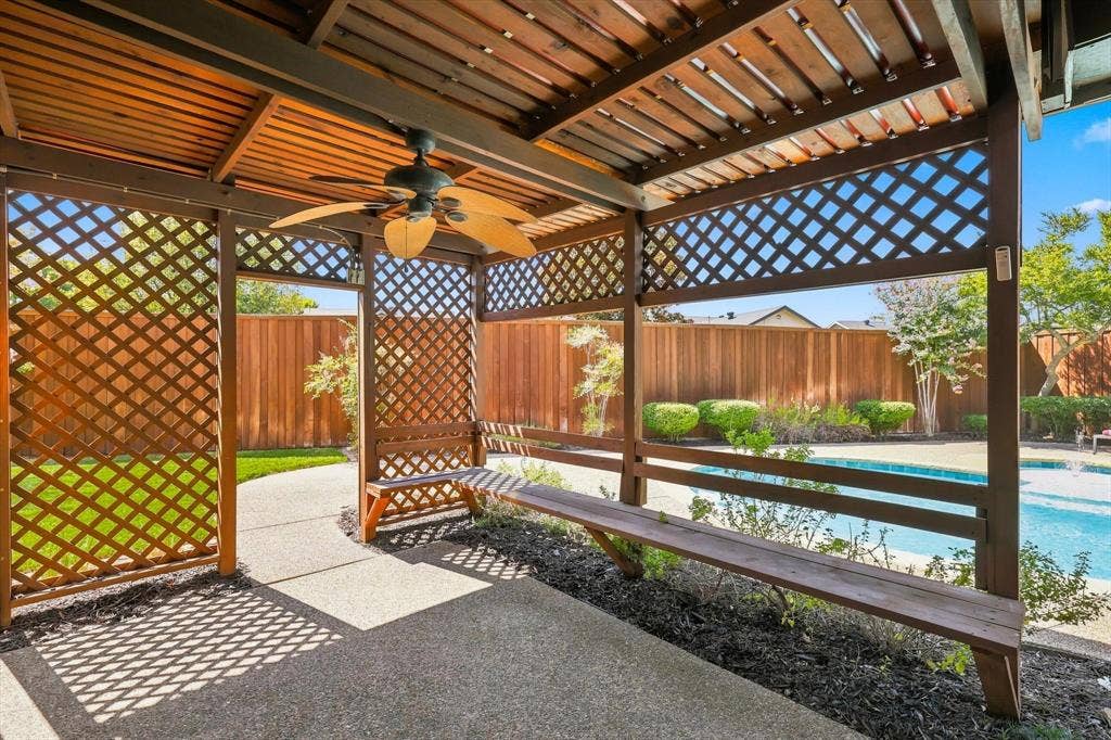 287 Tealwood Drive, Coppell, TX 75019 Patio with Arbor