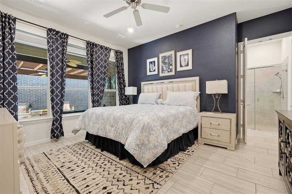 4808 Forest Crest Parkway, Arlington, TX 76005 Recessed lighting, ceiling fan, large windows, and light wood-finish flooring