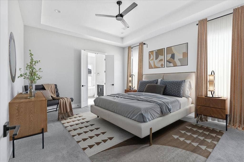 Master bedroom with virtual staging