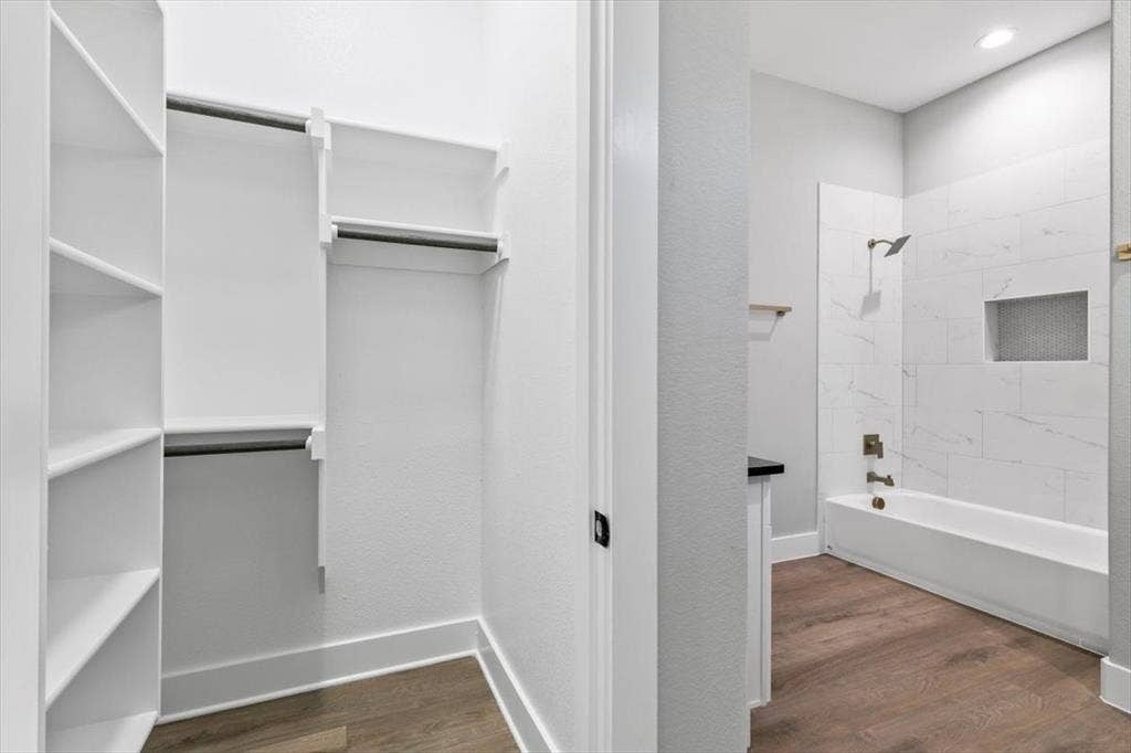 Bedroom #2 walk in closet; thoughtfully designed.