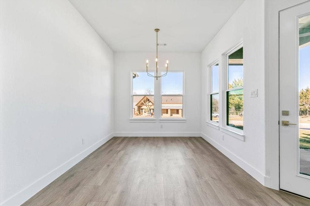 Generous dining area in open concept living area