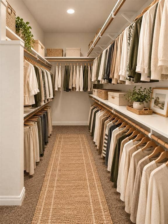 Primary Closet- Virtually Staged