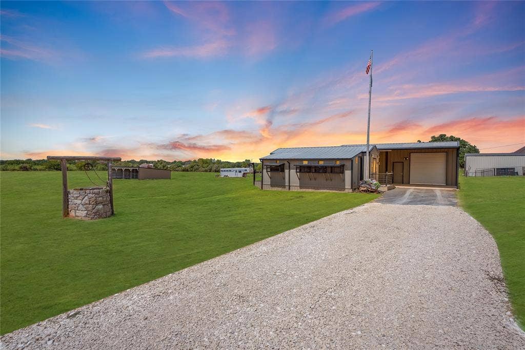 4870 Rhea Road, Granbury, TX 76049 Virtual twilight & grass greening enhancement