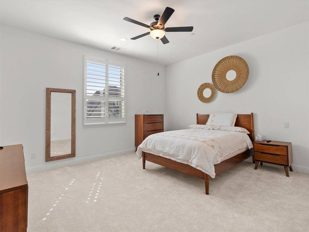 1020 Williams Lane, Copper Canyon, TX 75077 Upstairs bedroom with custom shutters