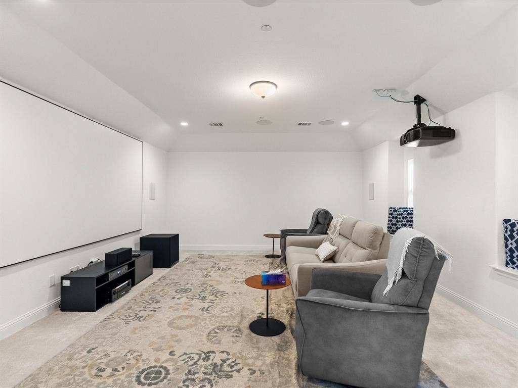 1020 Williams Lane, Copper Canyon, TX 75077 HUGE MEDIA ROOM WITH THOUSANDS IN EQUIPMENTS, BUILT IN SPEAKERS AND LARGE VIEWING SCREEN AND 6,000 DOLLAR PROJECTOR
