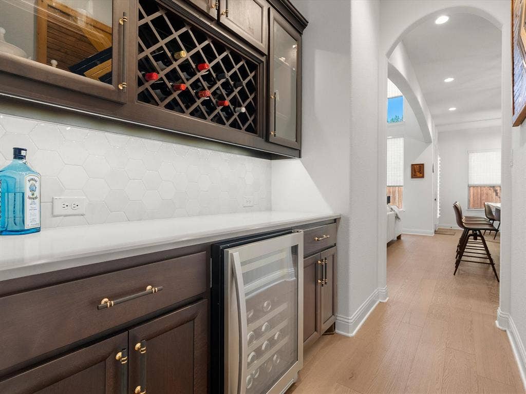 1020 Williams Lane, Copper Canyon, TX 75077 Butler's pantry with built in wine refrigerator