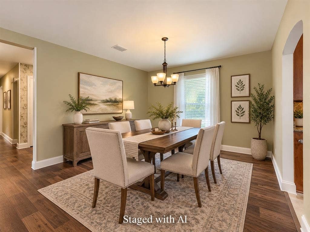15531 Mosscove Circle, Dallas, TX 75248 Formal Dining - Staged with AI