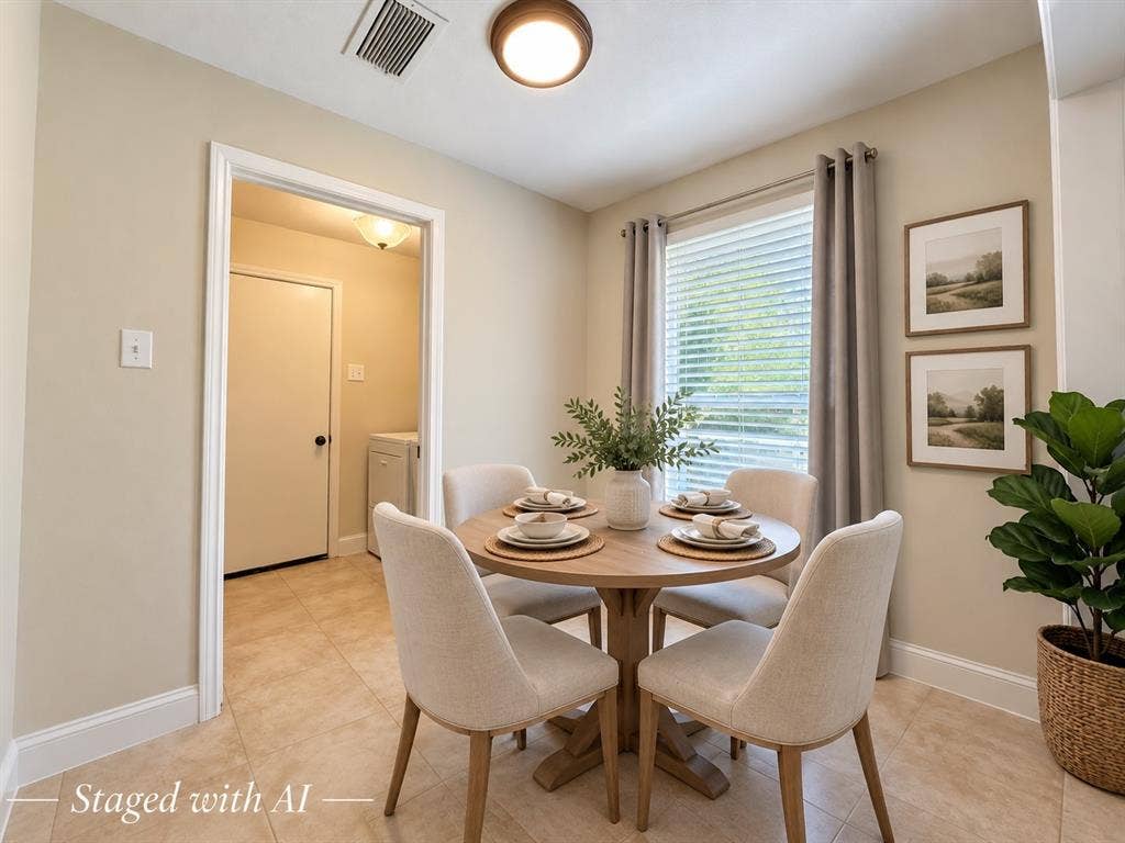 15531 Mosscove Circle, Dallas, TX 75248 Breakfast Room - Staged with AI