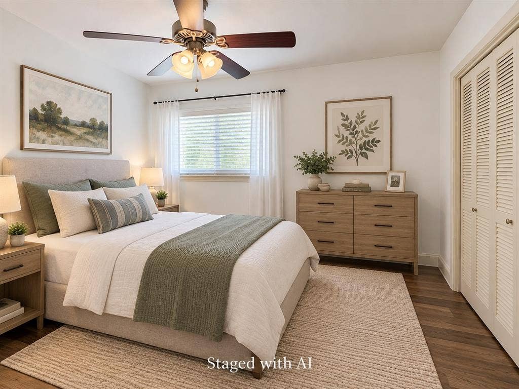 15531 Mosscove Circle, Dallas, TX 75248 Bedroom 4 - Staged with AI