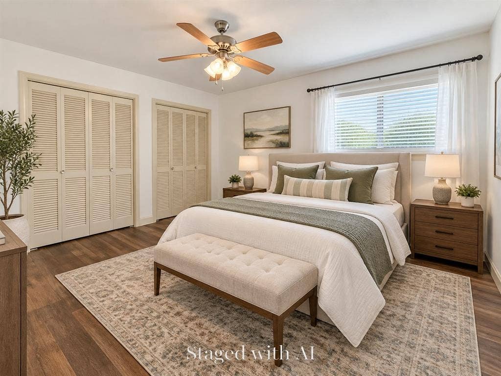 15531 Mosscove Circle, Dallas, TX 75248 Bedroom 2 - Staged with AI
